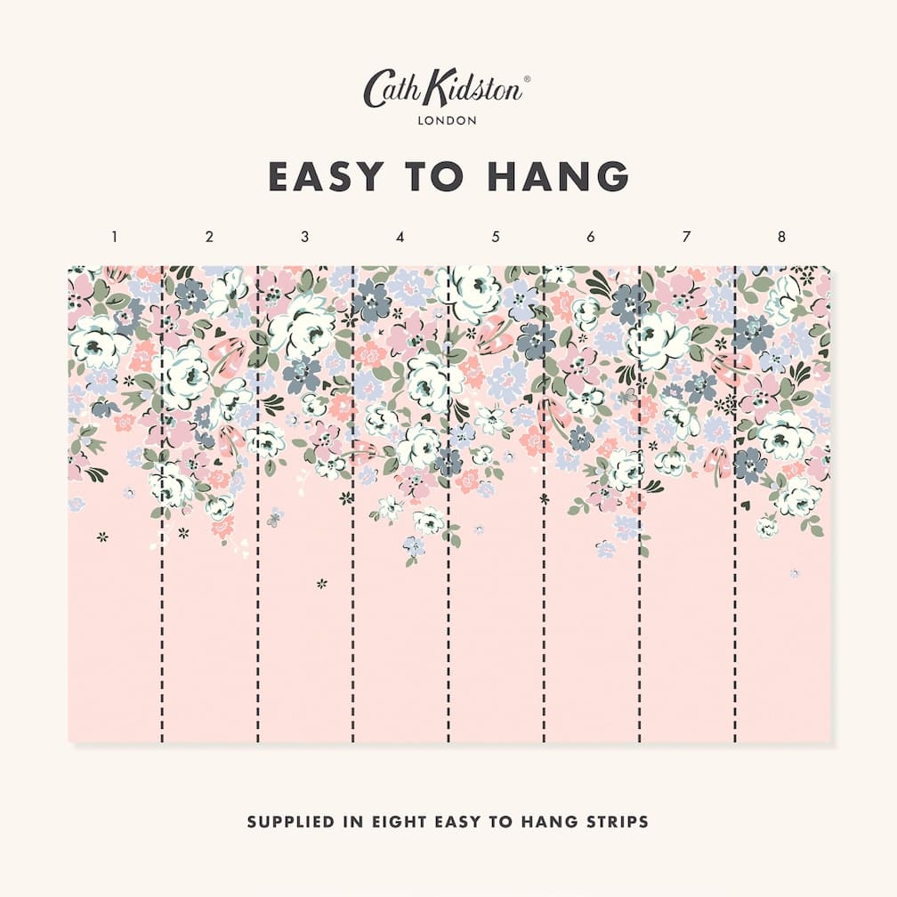 Cath Kidston Clifton Floral Pink Wall Mural - 127781M
