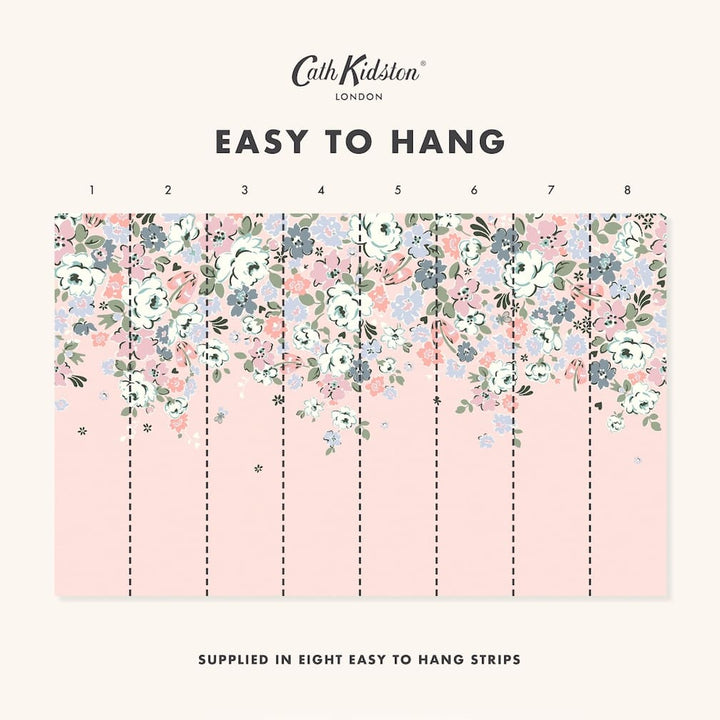 Cath Kidston Clifton Floral Pink Wall Mural - 127781M