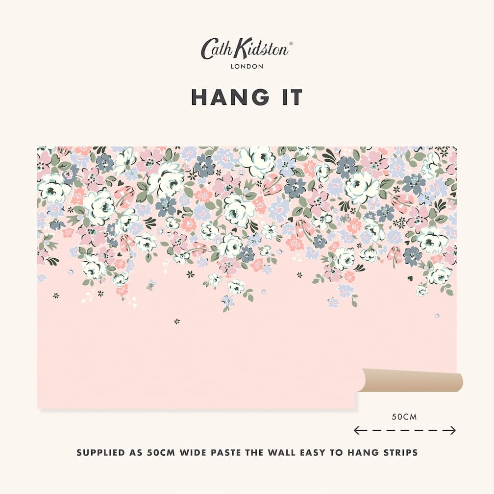 Cath Kidston Clifton Floral Pink Wall Mural - 127781M