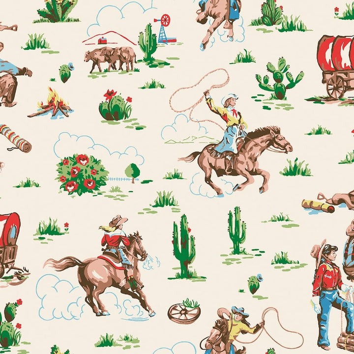 - Cath Kidston Cowgirls Multi Wallpaper - 125533 - Decor Warehouse