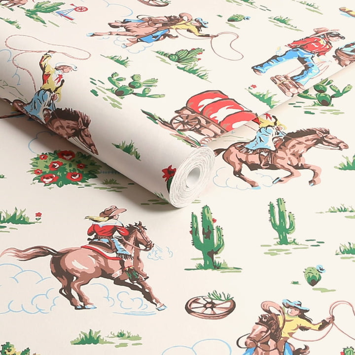 - Cath Kidston Cowgirls Multi Wallpaper - 125533 - Decor Warehouse