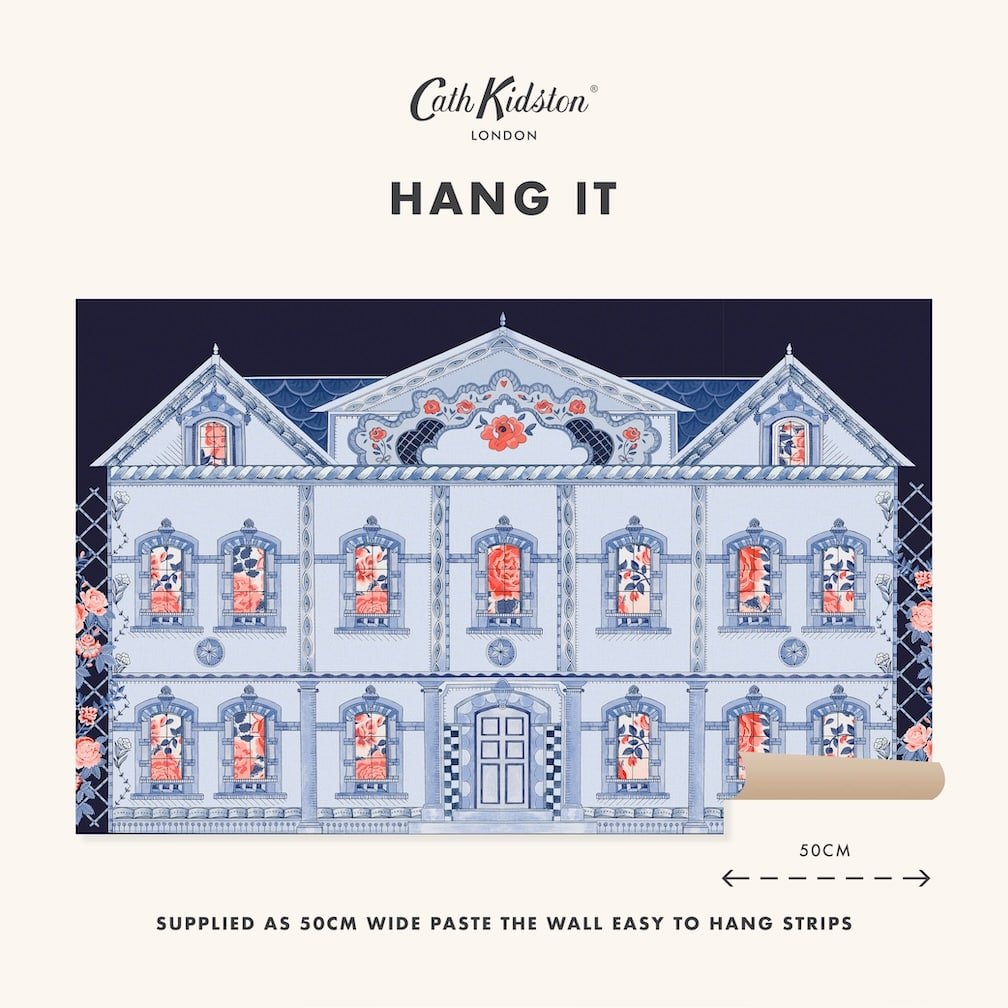 Cath Kidston Doll House Navy Wall Mural - 140187FXST