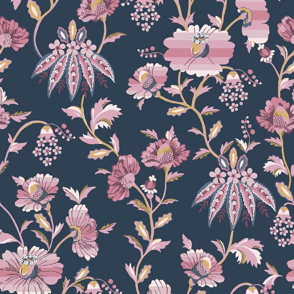 - Cath Kidston Friendship Garden Navy Wallpaper - 125525 - Decor Warehouse