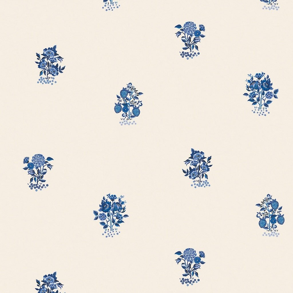 - Cath Kidston Kingdom Posey Blue Wallpaper - 125529 - Decor Warehouse