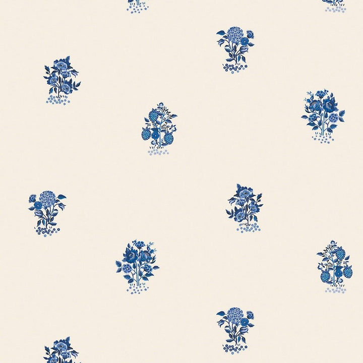 - Cath Kidston Kingdom Posey Blue Wallpaper - 125529 - Decor Warehouse