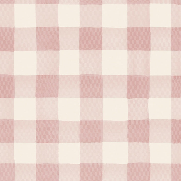 - Cath Kidston Painted Gingham Pink Wallpaper - 125515 - Decor Warehouse