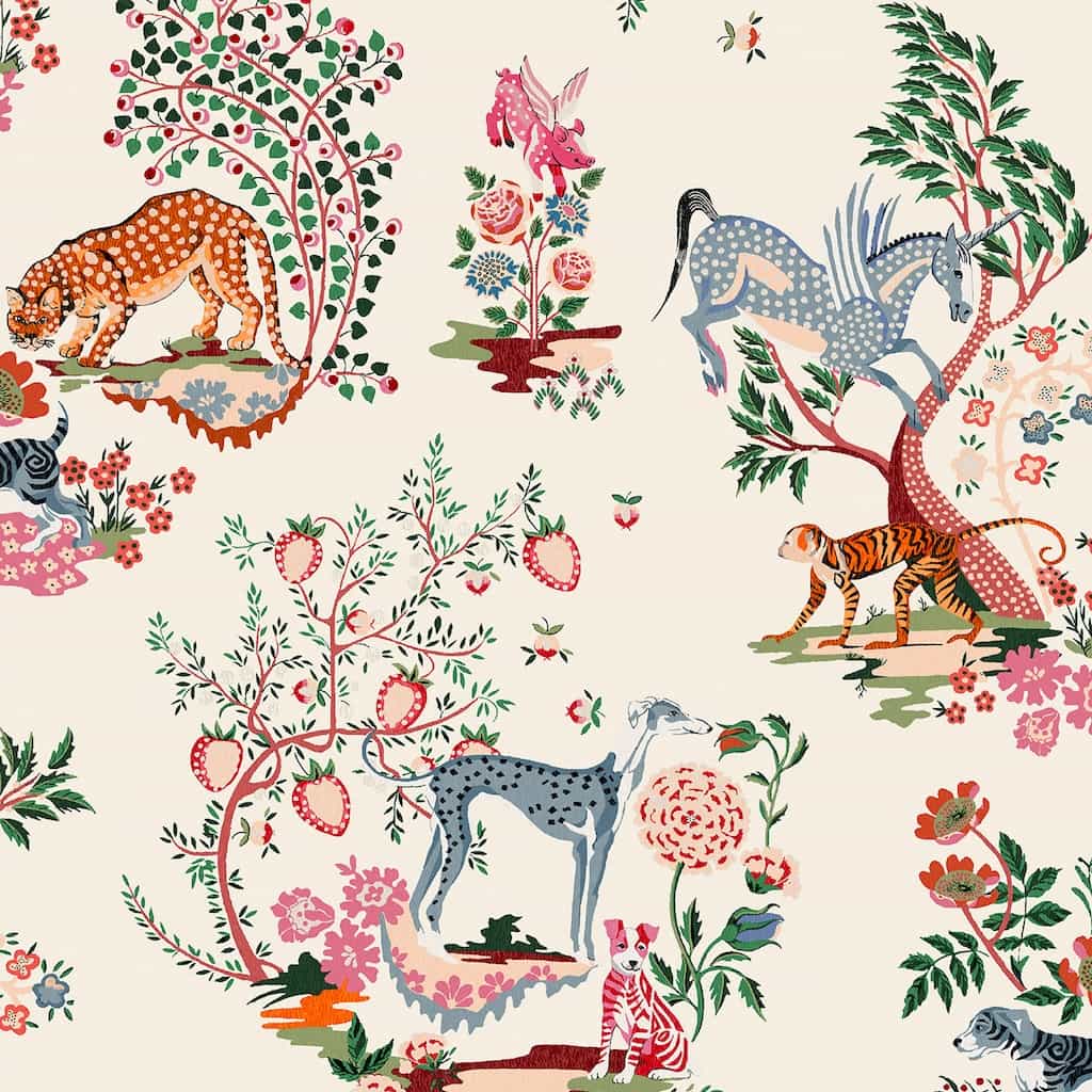 - Cath Kidston Painted Kingdom Natural Wallpaper - 125527 - Decor Warehouse