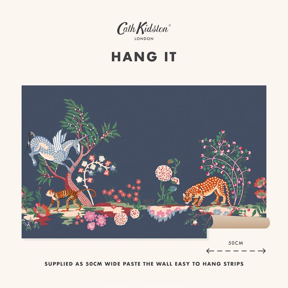 Cath Kidston Painted Kingdom Navy Wall Mural - 127754M