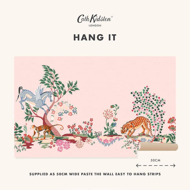 Cath Kidston Painted Kingdom Pink Wall Mural - 127745M