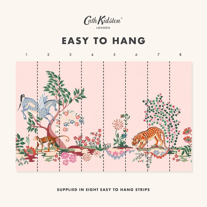 Cath Kidston Painted Kingdom Pink Wall Mural - 127745M