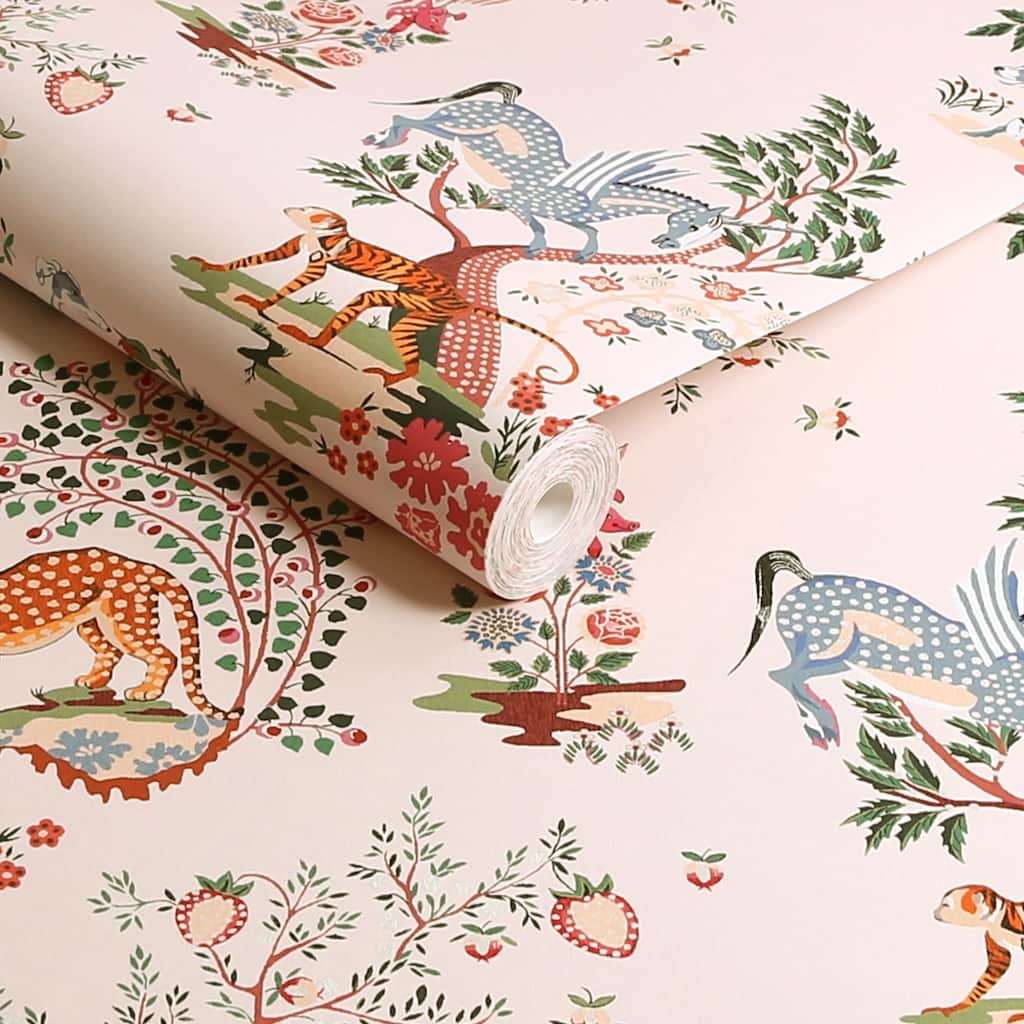 - Cath Kidston Painted Kingdom Pink Wallpaper - 125528 - Decor Warehouse