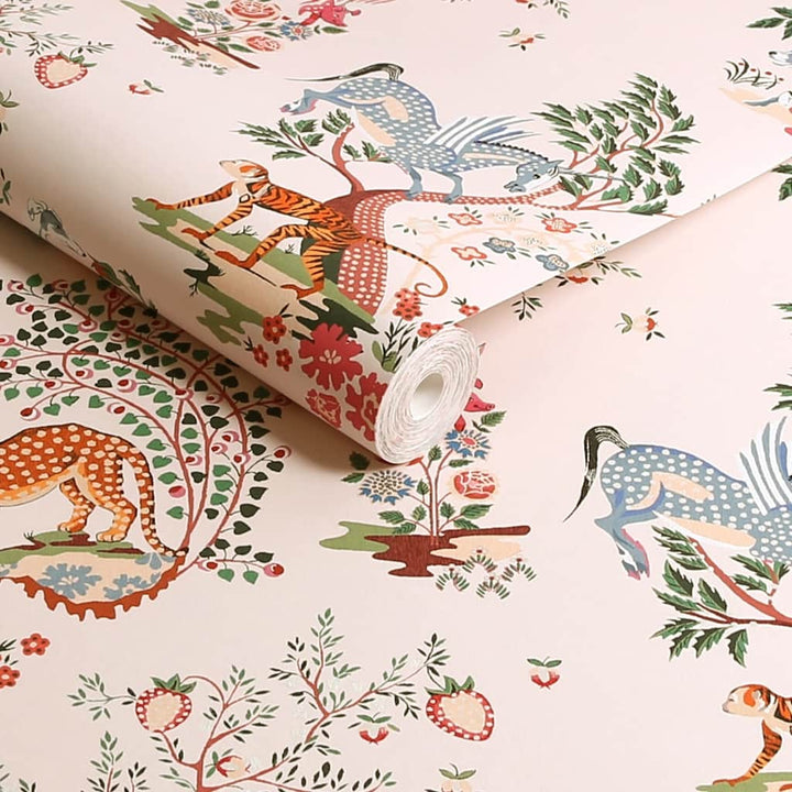 - Cath Kidston Painted Kingdom Pink Wallpaper - 125528 - Decor Warehouse