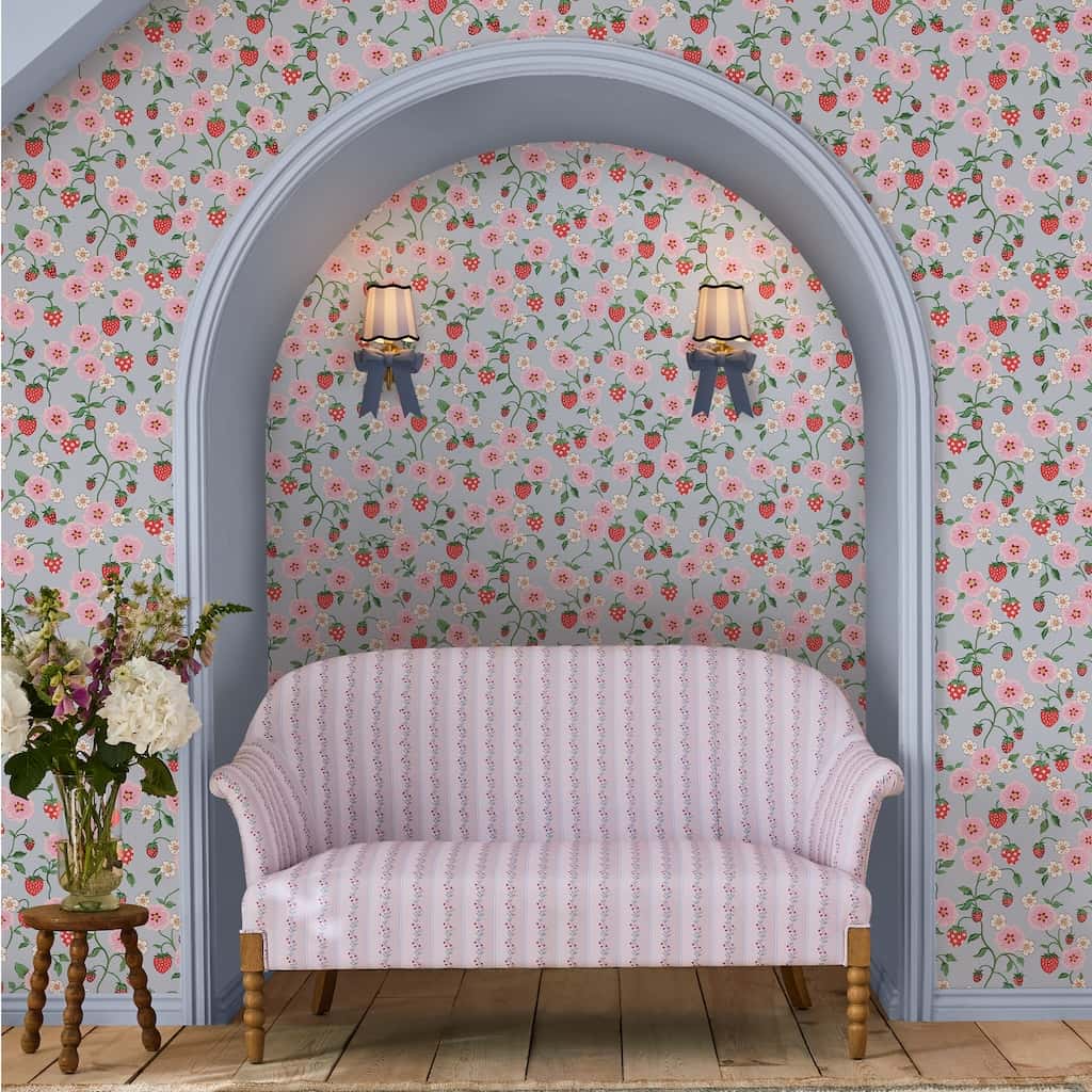 - Cath Kidston Strawberry Summer Wallpaper - 125532 - Decor Warehouse