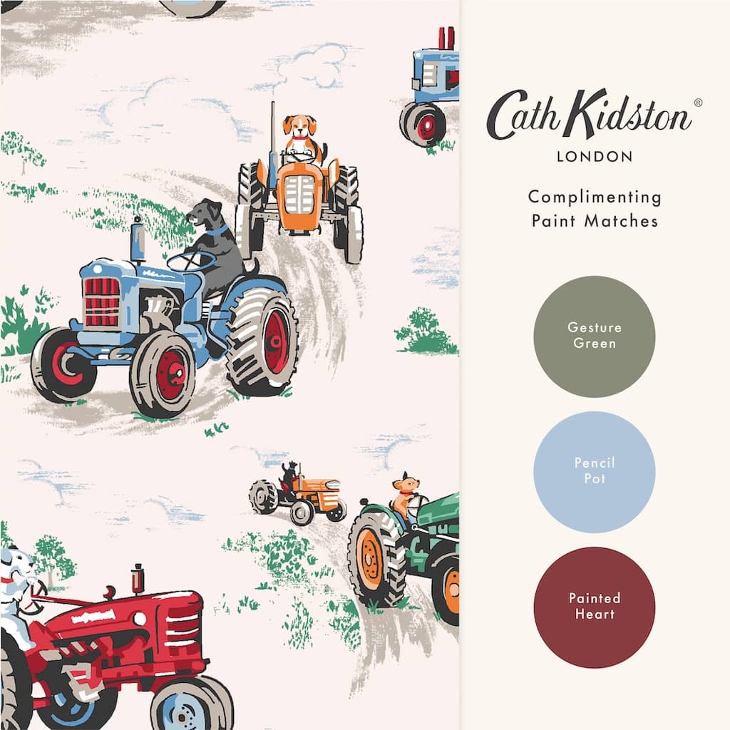 - Cath Kidston Tractor Multi Wallpaper - 131426 - Decor Warehouse