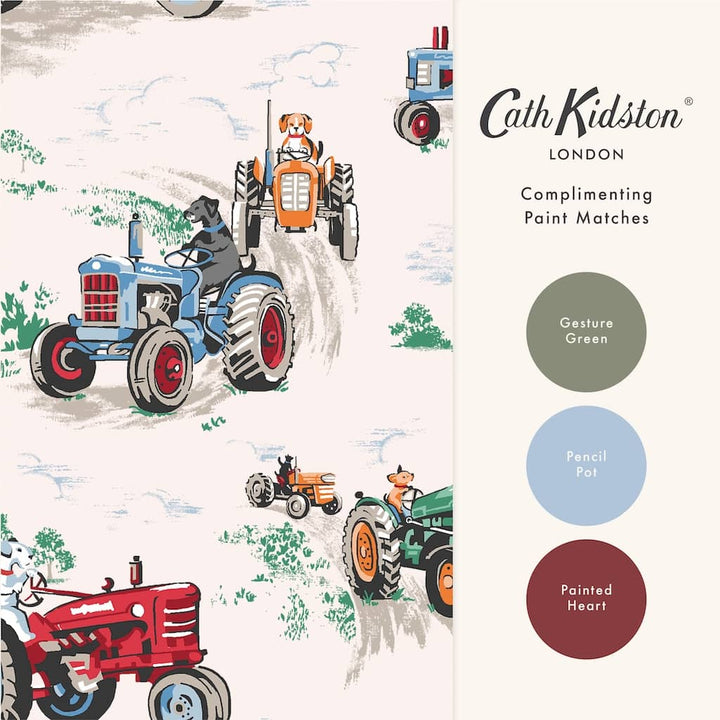 - Cath Kidston Tractor Multi Wallpaper - 131426 - Decor Warehouse