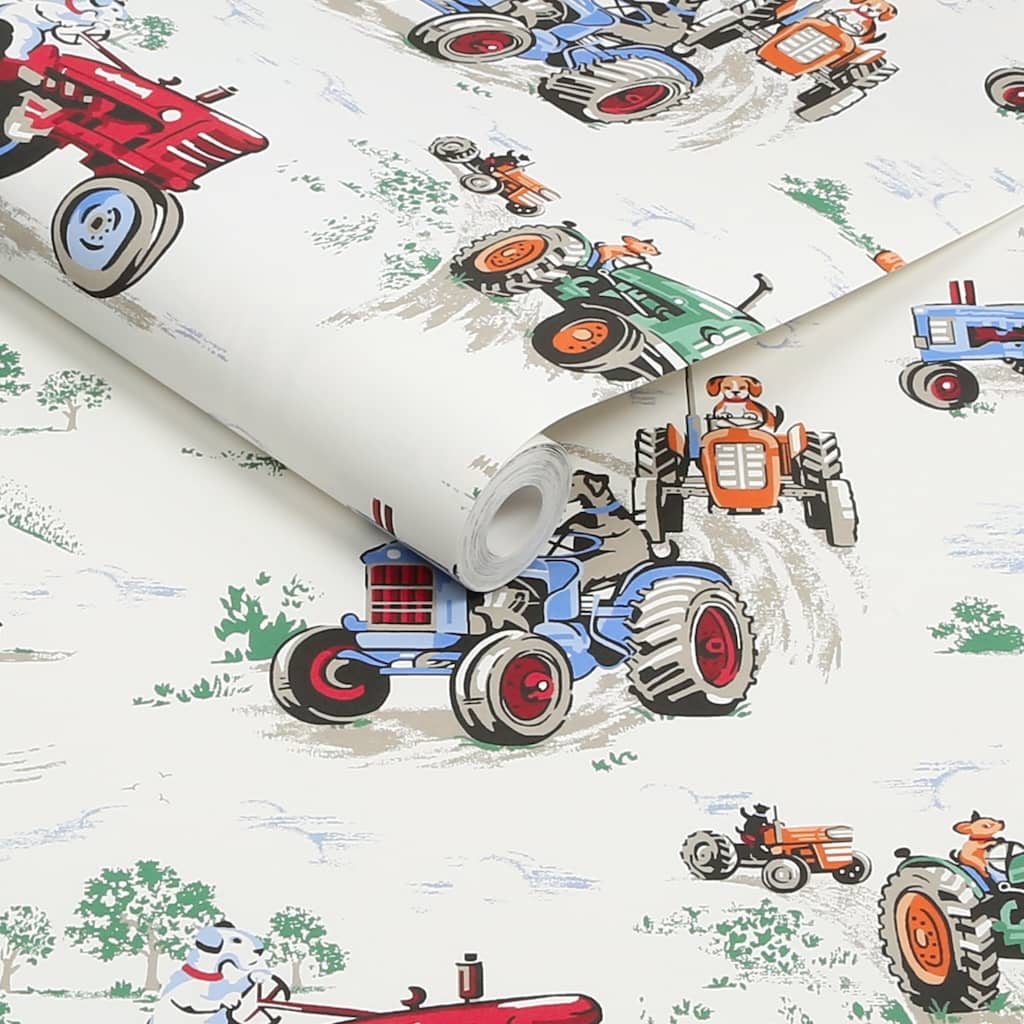 - Cath Kidston Tractor Multi Wallpaper - 131426 - Decor Warehouse