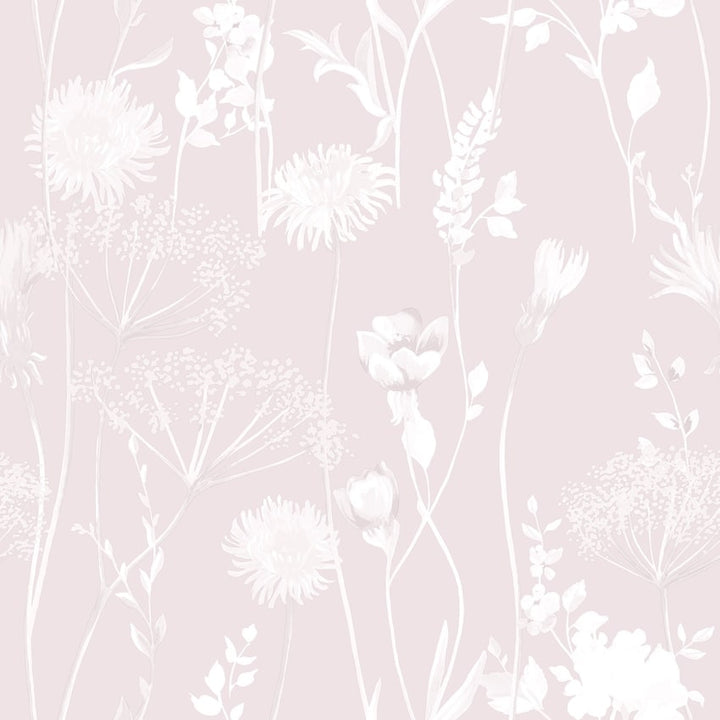 - Catherine Lansfield Meadowsweet Floral Blush Wallpaper - 165582 - Decor Warehouse