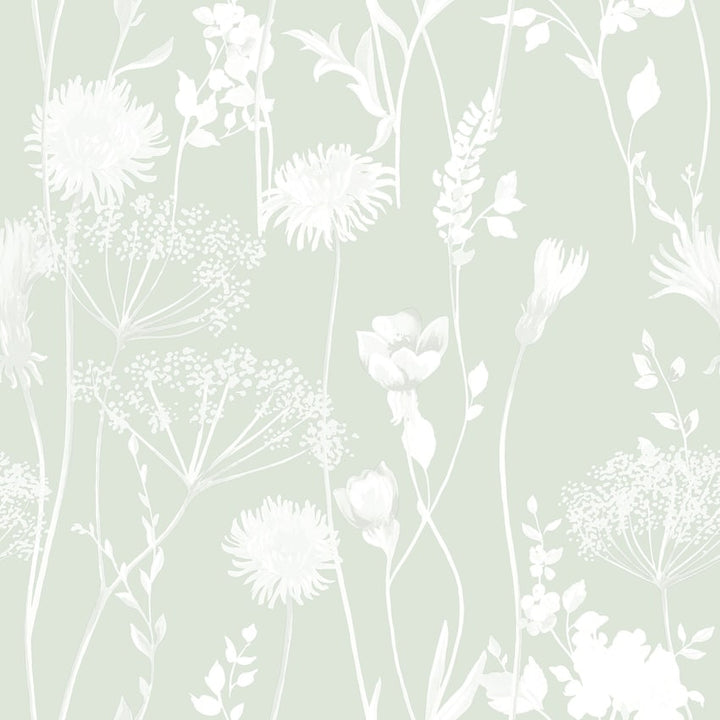 - Catherine Lansfield Meadowsweet Floral Green Wallpaper - 165580 - Decor Warehouse