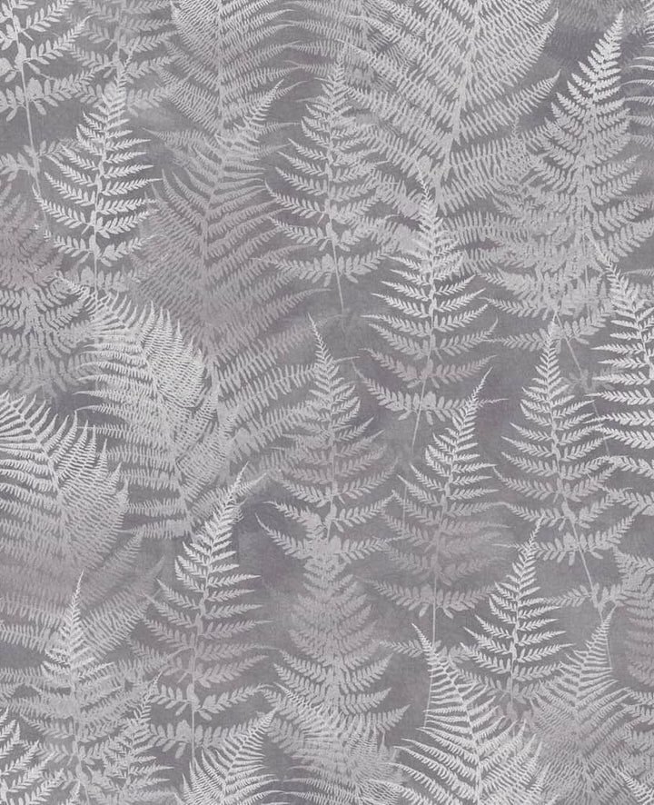 - Clarissa Hulse Woodland Fern Pewter Wallpaper - 120368 - Decor Warehouse