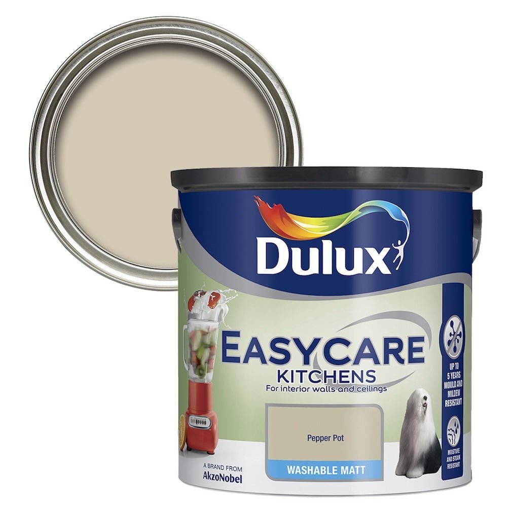 Dulux Easycare Kitchen Pepper Pot Washable Matt Paint 2.5L - 5010212593547