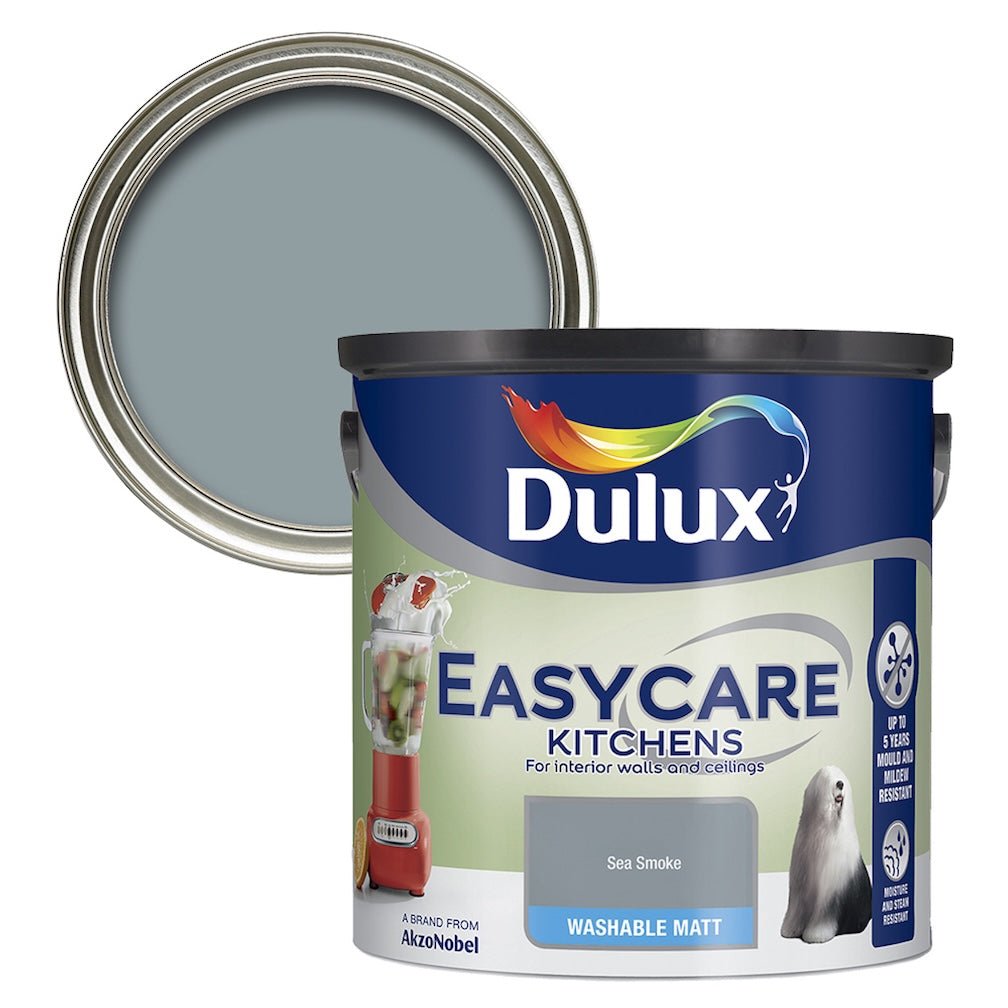 Dulux Easycare Kitchen Sea Smoke Washable Matt Paint 2.5L - 5010212638477