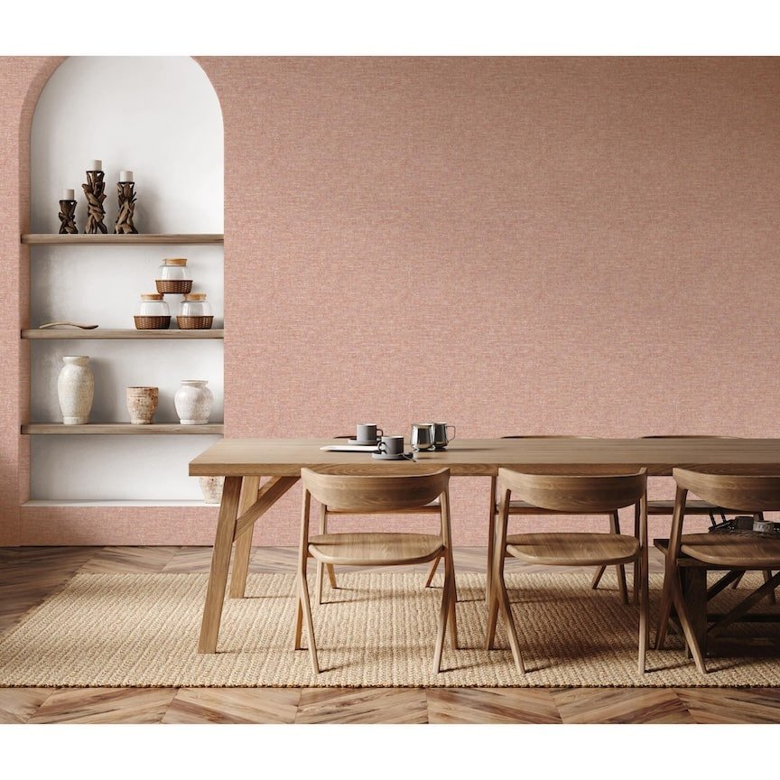 - Esselle Artisan Weave Warm Spice Wallpaper - 100010EH - Decor Warehouse
