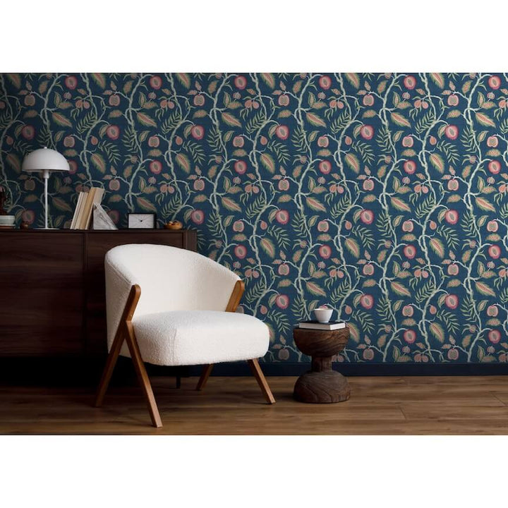 - Esselle Fruits of Paradise Navy Wallpaper - 100022EH - Decor Warehouse