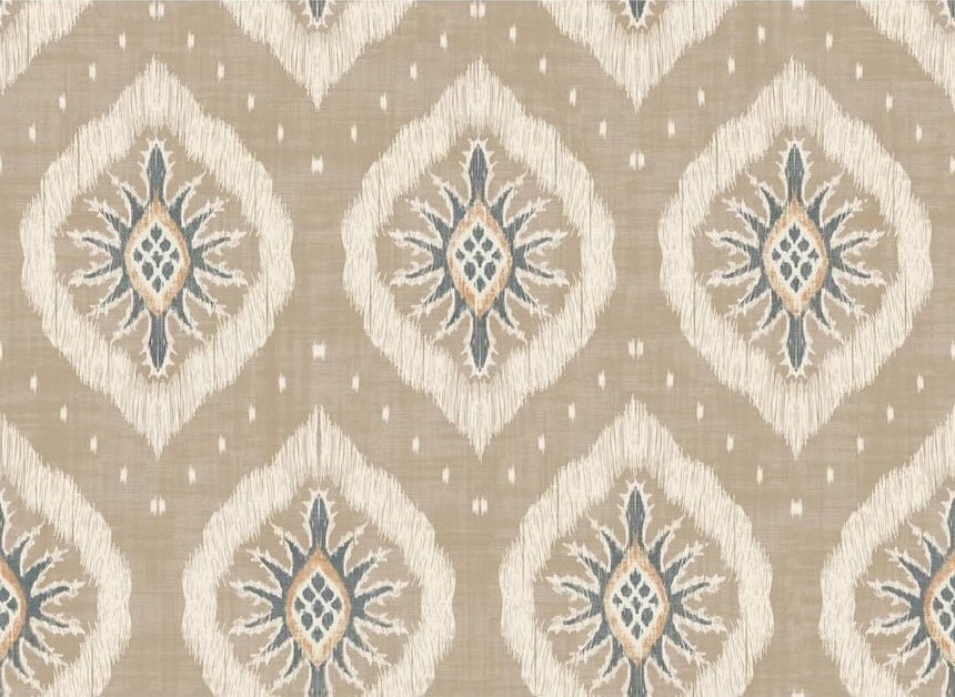 - Esselle Odina Ikat Natural Wallpaper - 100036EH - Decor Warehouse