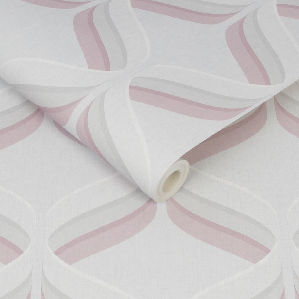 Fresco Retro Ogee Pink Wallpaper - 107976