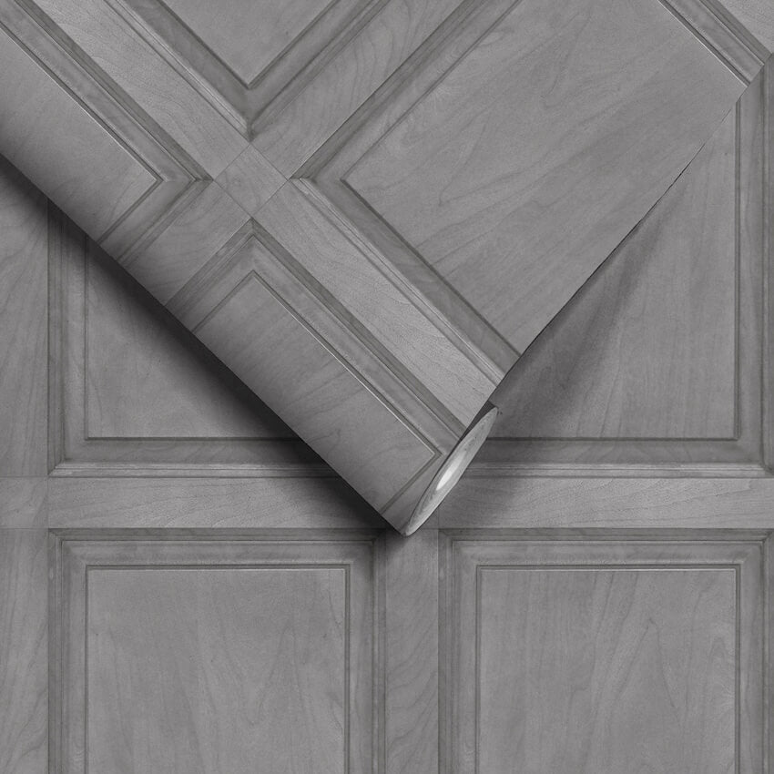 - Grey Wood Panel Wallpaper - WM - 129 - Decor Warehouse