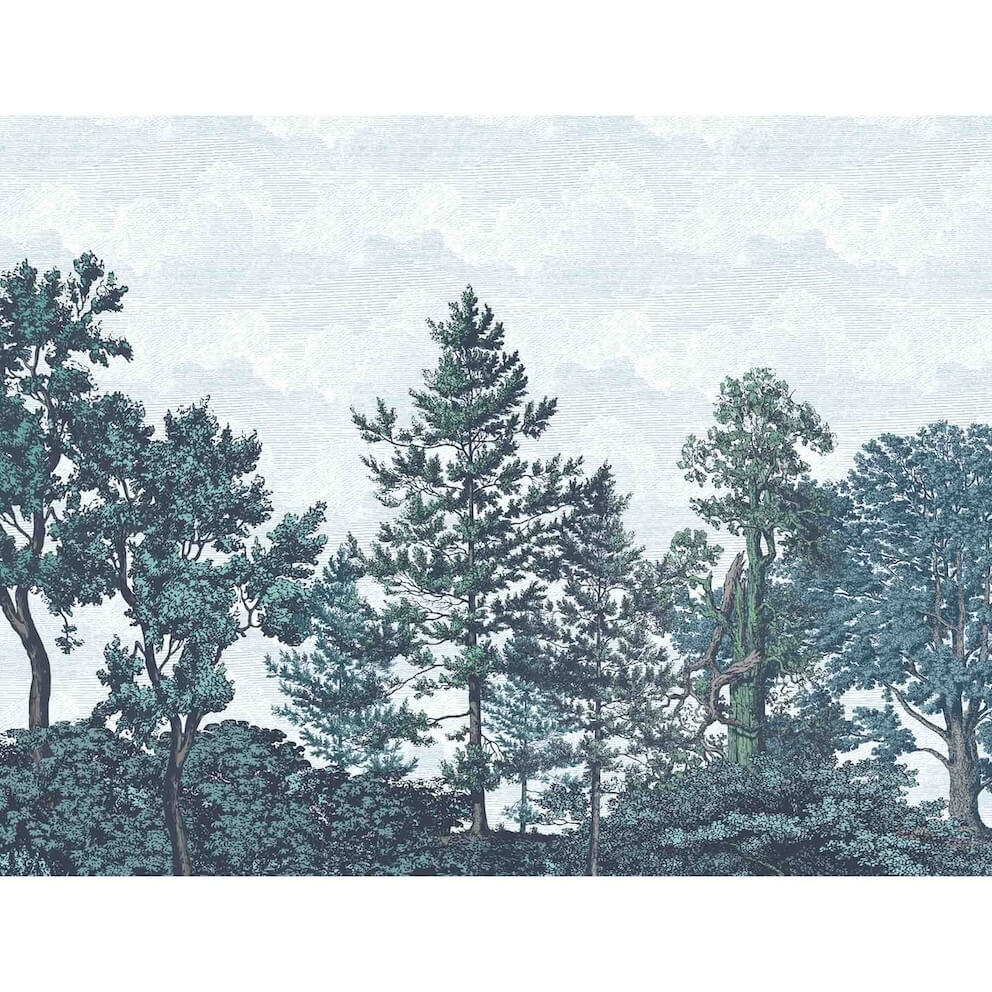 - Heaton Park Blue Mural - WM - 388 - 03 - Decor Warehouse