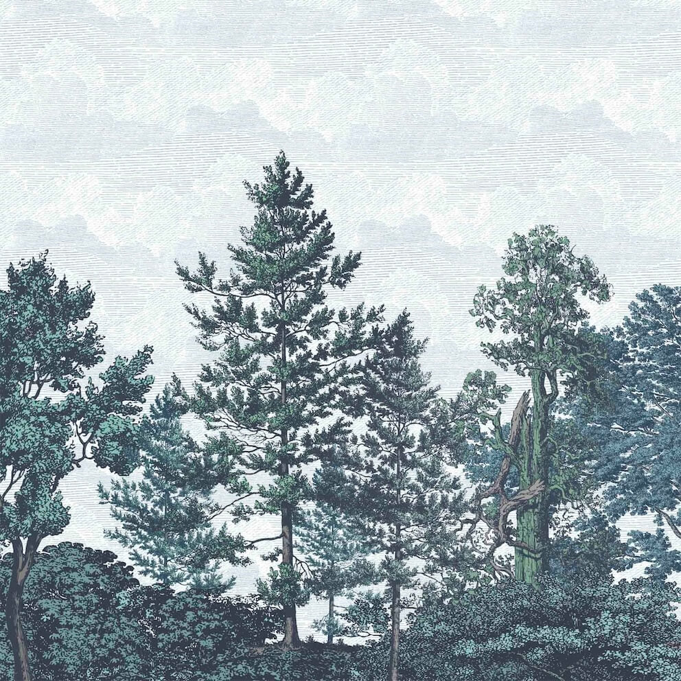 - Heaton Park Blue Mural - WM - 388 - 03 - Decor Warehouse