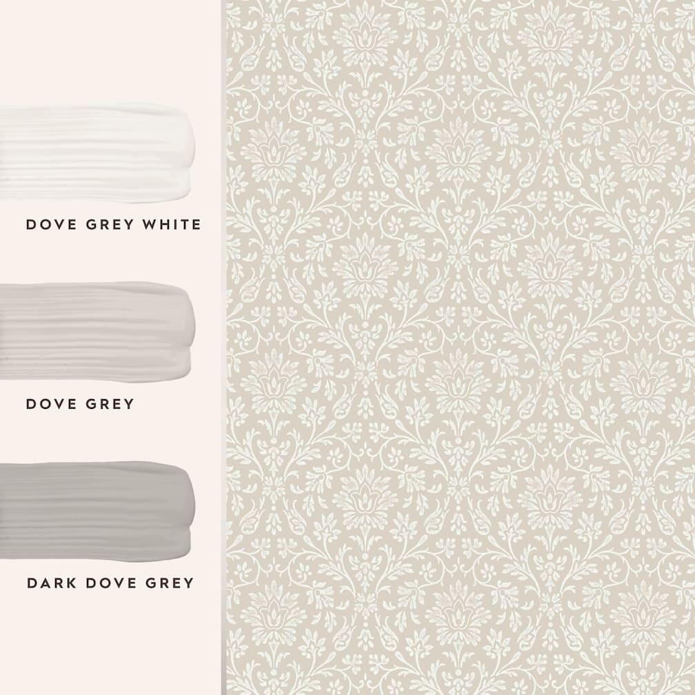 Laura Ashley Annecy Dove Grey Wallpaper - 113369