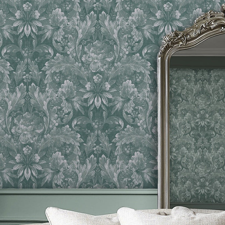 - Laura Ashley Apolline Jade Green Wallpaper - 119842 - Decor Warehouse