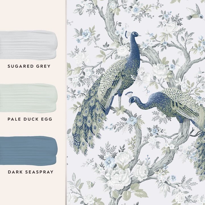 - Laura Ashley Belvedere Midnight Wallpaper - 113397 - Decor Warehouse