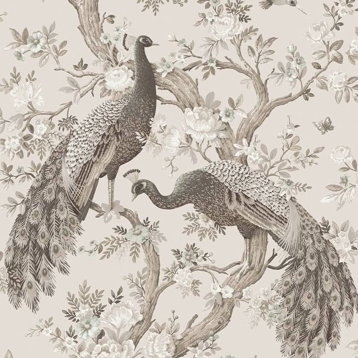 - Laura Ashley Belvedere Truffle Wallpaper - 113399 - Decor Warehouse