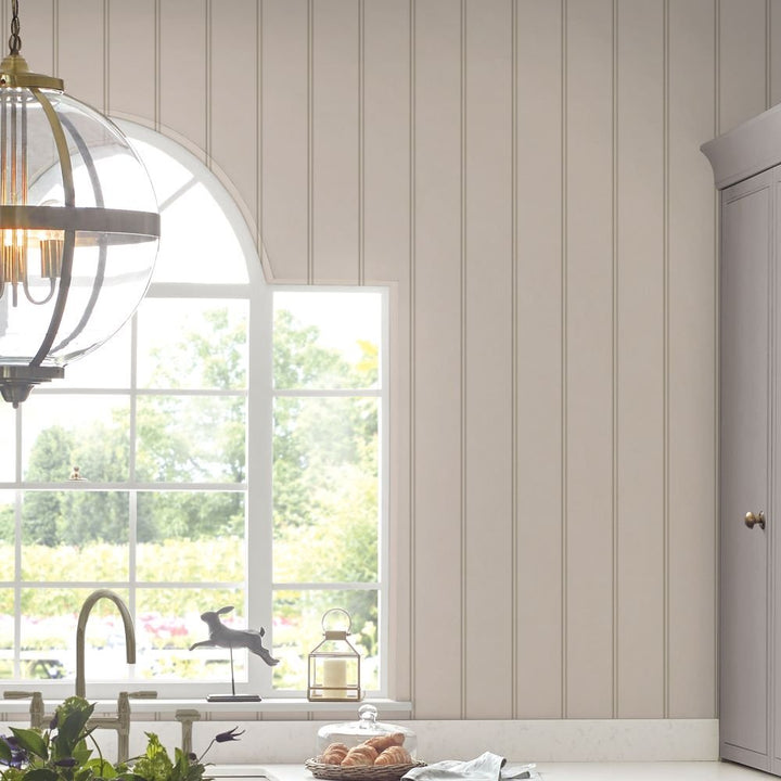 - Laura Ashley Chalford Wood Panelling Dove Grey Wallpaper - 122759 - Decor Warehouse