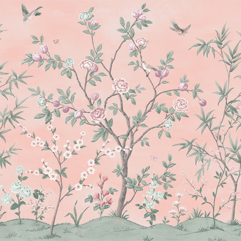 - Laura Ashley Eglantine Mural - 113411 - Decor Warehouse