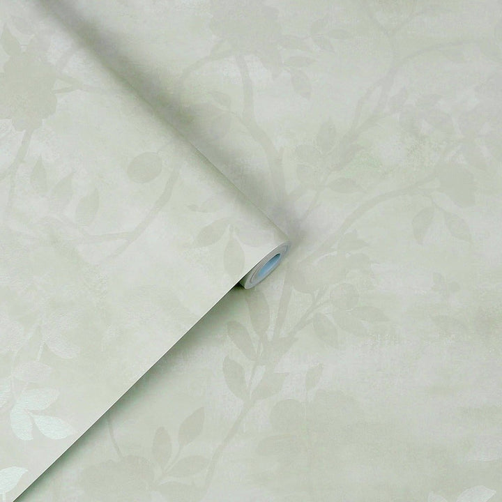 - Laura Ashley Eglantine Silhouette Eau De Nil Wallpaper - 113373 - Decor Warehouse