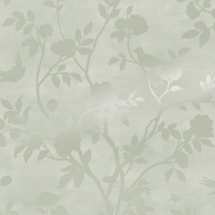 - Laura Ashley Eglantine Silhouette Eau De Nil Wallpaper - 113373 - Decor Warehouse