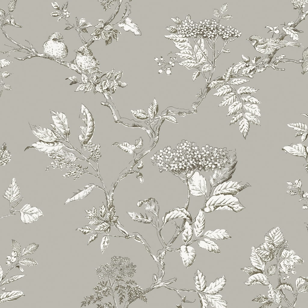 - Laura Ashley Elderwood Steel Wallpaper - 113347 - Decor Warehouse
