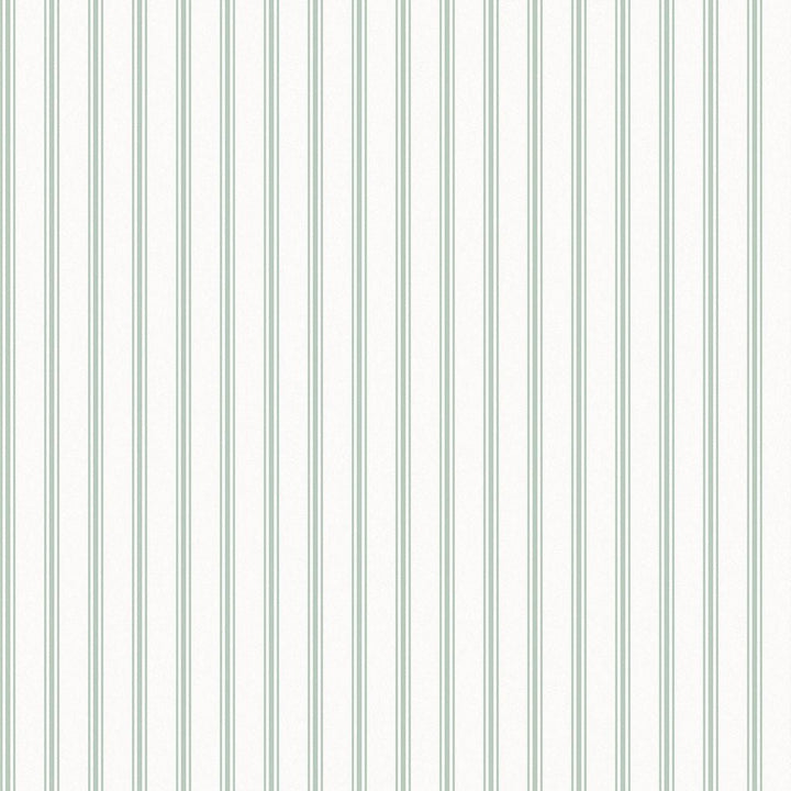 118483 - Laura Ashley - Laura Ashley Farnworth Stripe Sage Green Wallpaper - Decor Warehouse