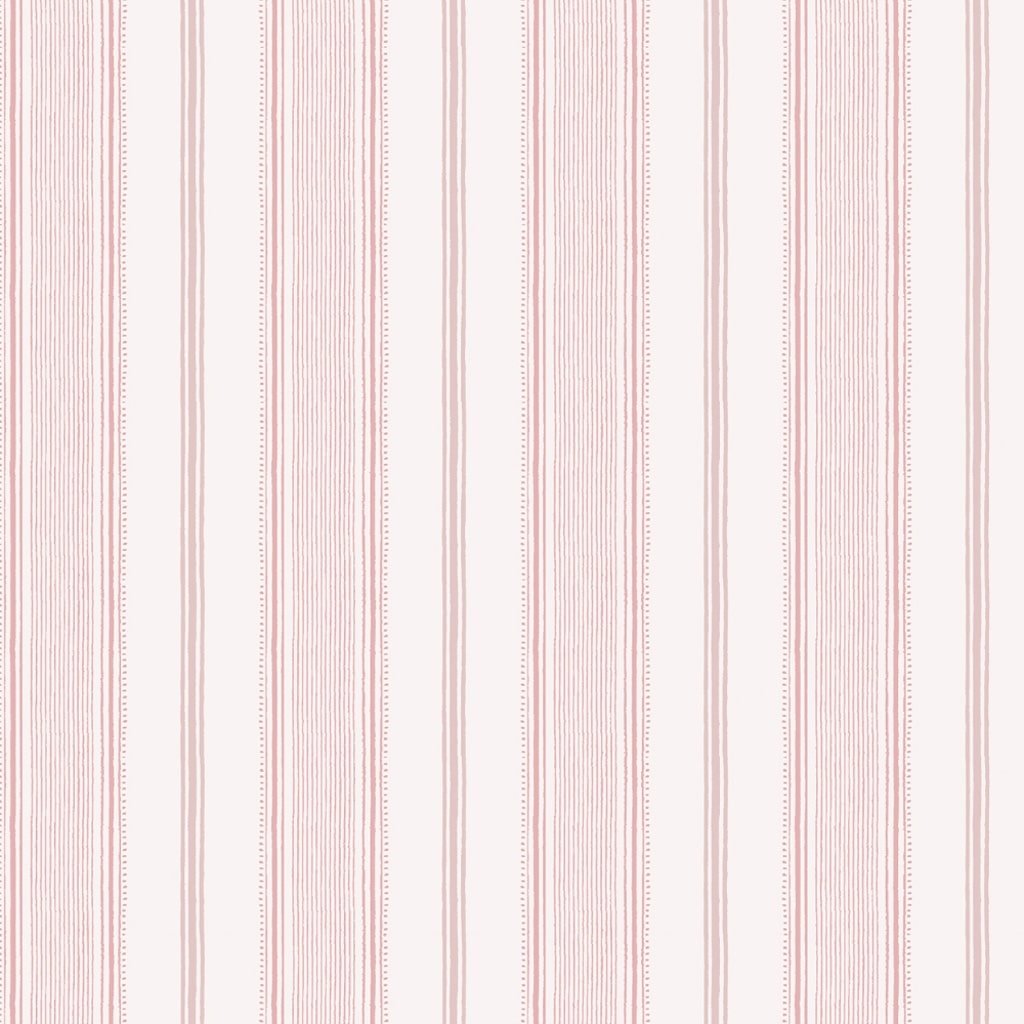 - Laura Ashley Heacham Stripe Blush Wallpaper - 115270 - Decor Warehouse