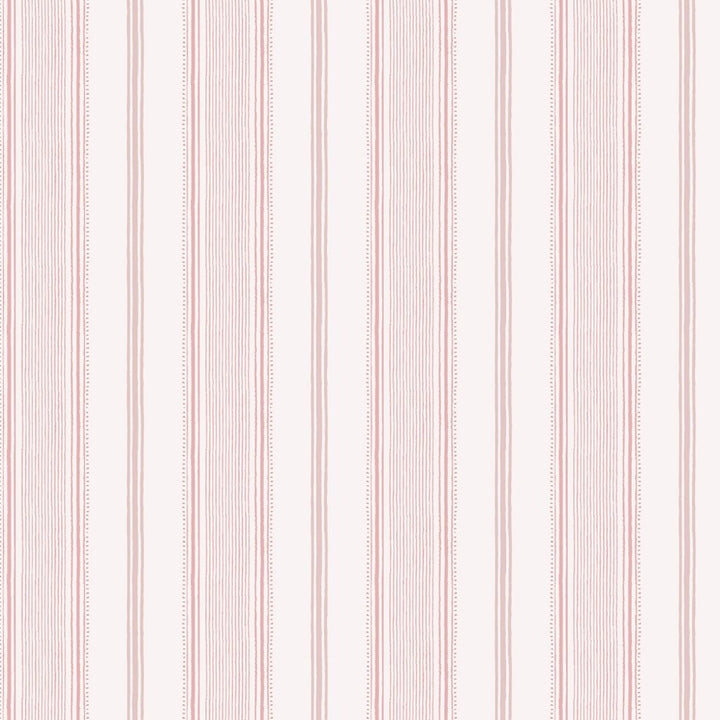 - Laura Ashley Heacham Stripe Blush Wallpaper - 115270 - Decor Warehouse