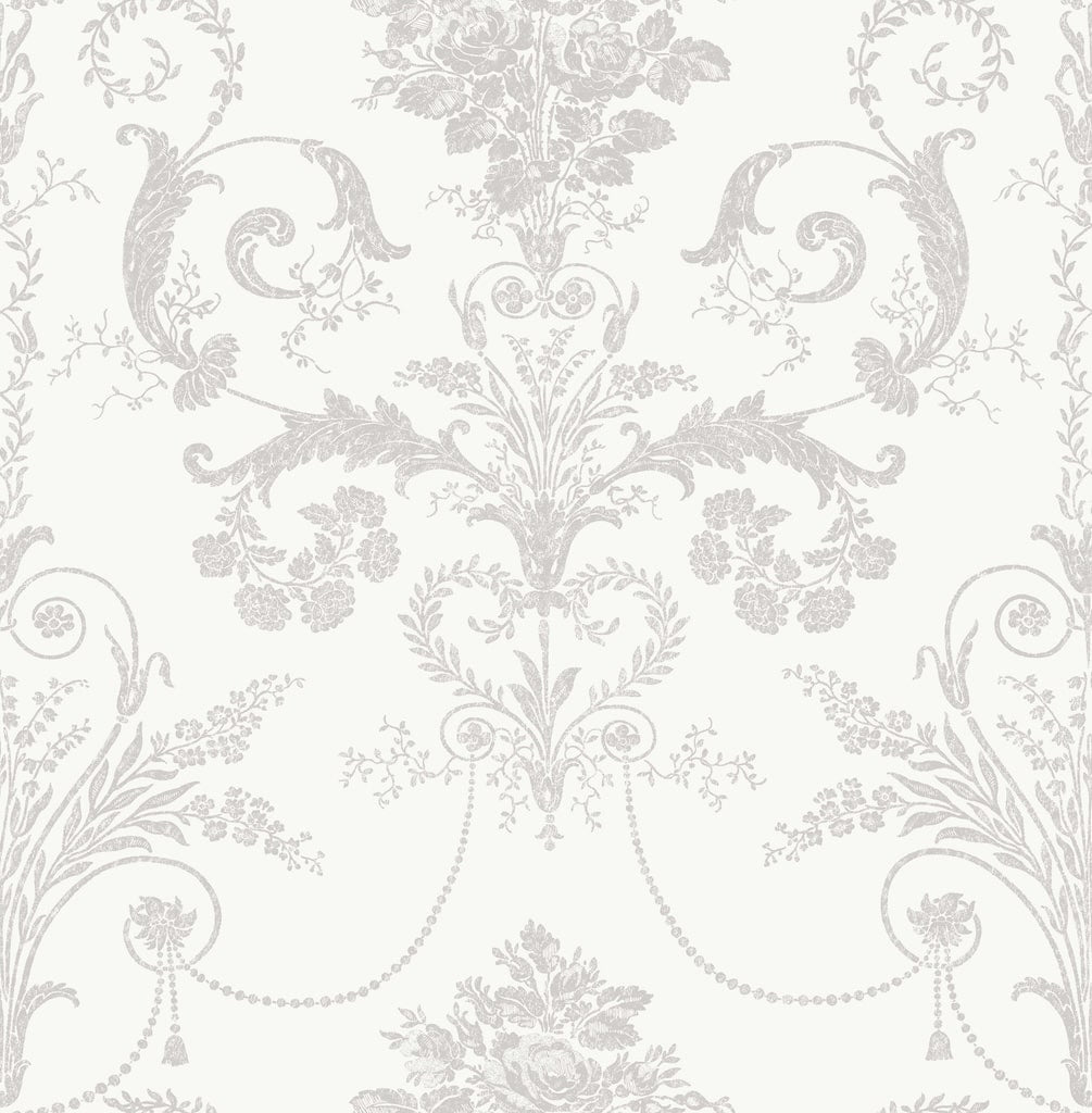 - Laura Ashley Josette Dove Grey and White Wallpaper - 113385 - Decor Warehouse