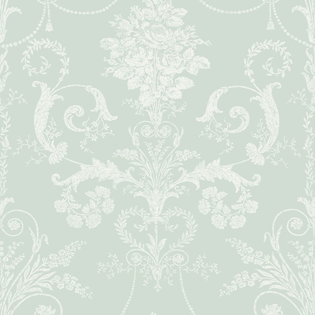 - Laura Ashley Josette Duck Egg Wallpaper - 113380 - Decor Warehouse