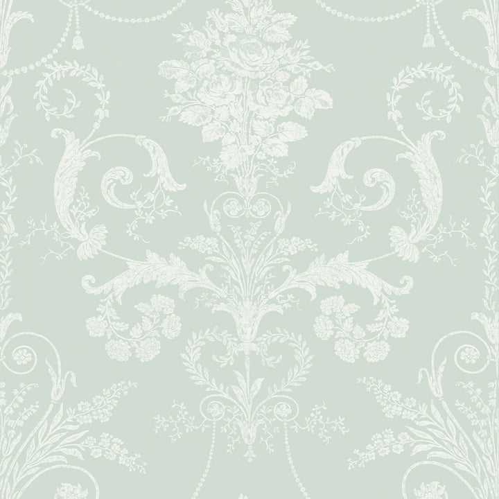 - Laura Ashley Josette Duck Egg Wallpaper - 113380 - Decor Warehouse