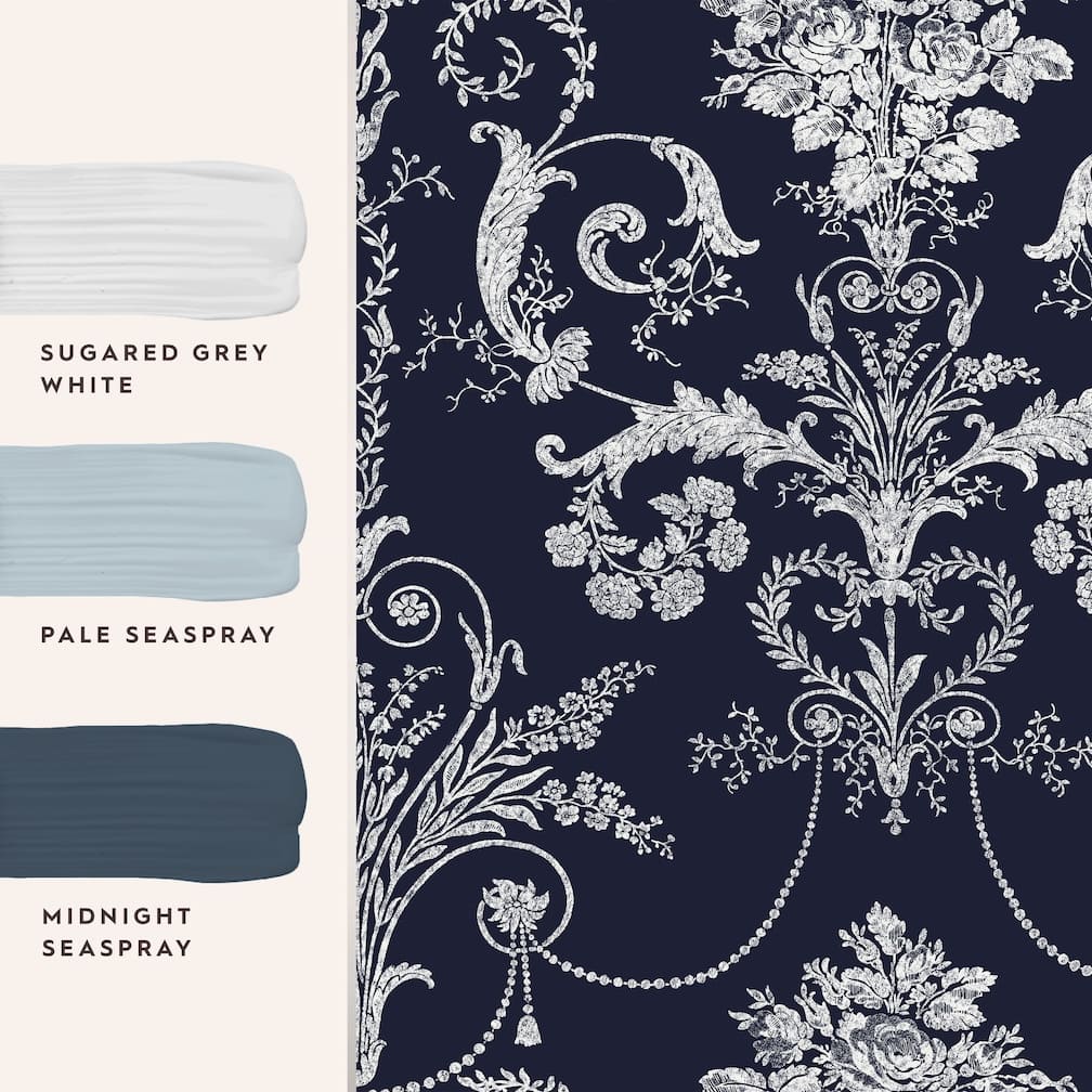 Laura Ashley Josette Midnight Wallpaper - 113386