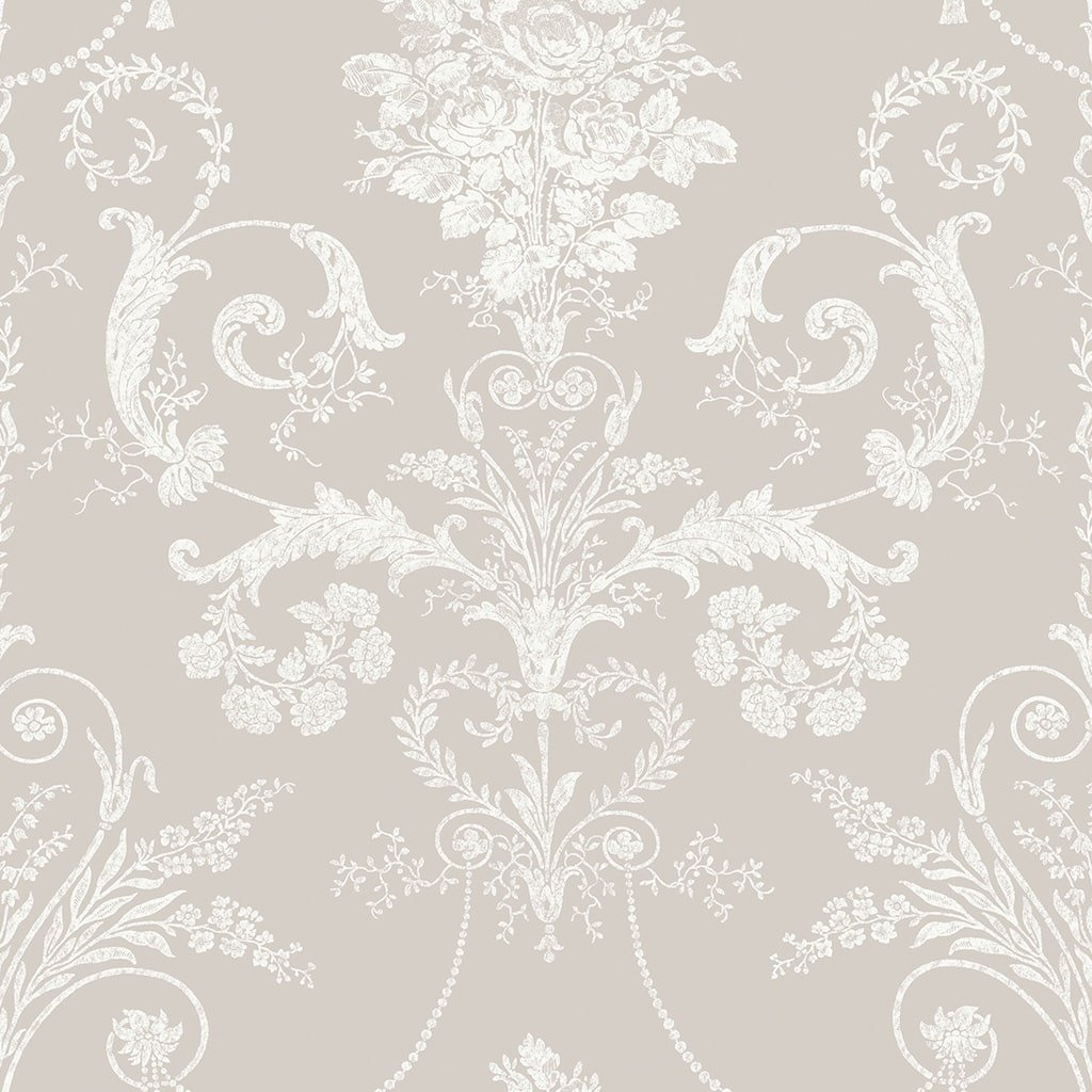 - Laura Ashley Josette White Dove Grey Wallpaper - 113378 - Decor Warehouse