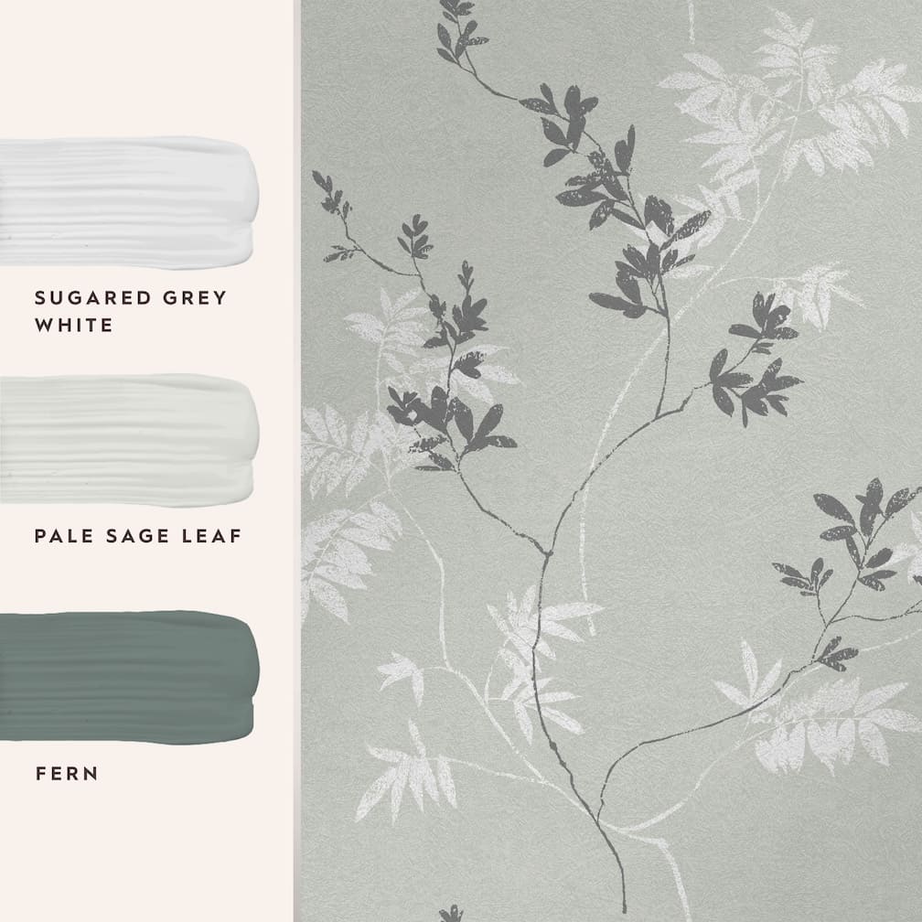 Laura Ashley Mari Mineral Green Wallpaper - 119840